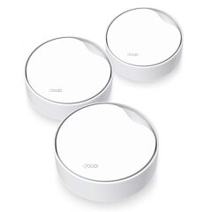 TP-LINK Deco X50-PoE AX3000 Wi-Fi 6 Dual Band 2402Mbps 5GHz + 574Mbps 2.4GHz PoE Destekli 2.5G WAN/LAN Portlu 3'lü Mesh Sistemi | Maksimum Bilgisayar