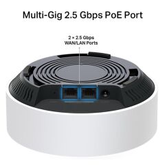 TP-LINK Deco X50-PoE AX3000 Wi-Fi 6 Dual Band 2402Mbps 5GHz + 574Mbps 2.4GHz PoE Destekli 2.5G WAN/LAN Portlu 3'lü Mesh Sistemi | Maksimum Bilgisayar