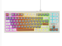 Everest KB-98 SILENT TKL Gri / Gri Mavi / Kahve Rainbow LED Q Türkçe 98 Tuş Membrane Sessiz Kablolu Oyuncu Klavyesi