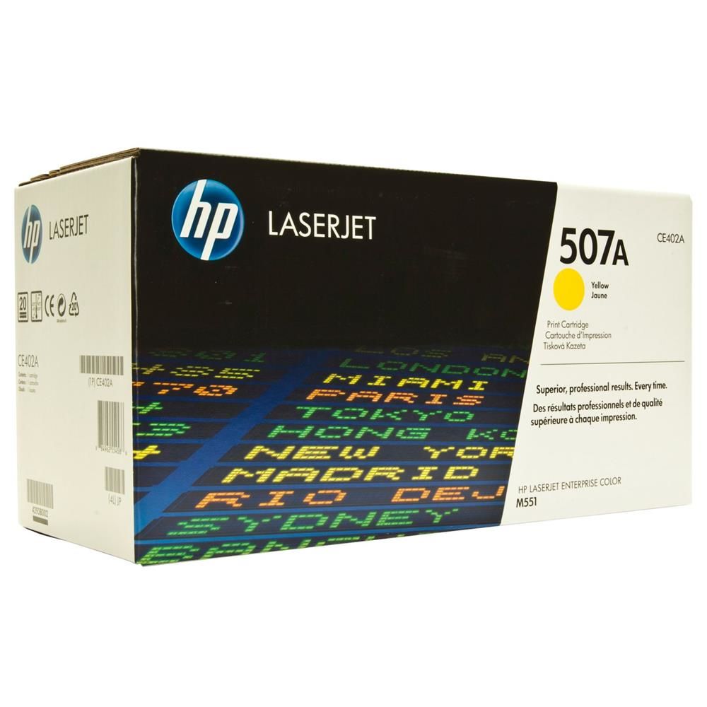 HP 507A Yellow (Sarı) Original LaserJet Toner - LaserJet Enterprise 500 Color M551 / M575 (CE402A) - 6.000 Sayfa