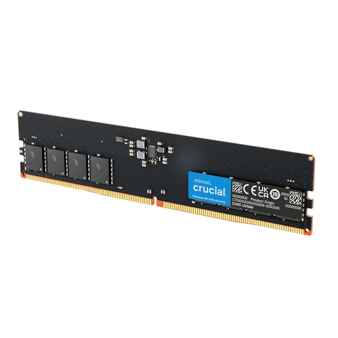 Crucial 64GB (2x32GB) Dual Kit 5600MHz CL46 DDR5 Masaüstü Ram (CT2K32G56C46U5)