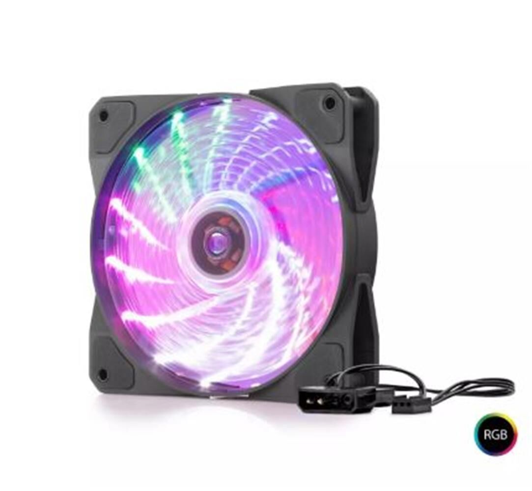 Hadron Hdx1519 Kasa Fanı Performans 4Pin 12Cm Rgb Siyah