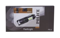 Police PS-2 Şarjlı Yüksek Güçlü LED El Feneri - Metal Gövde