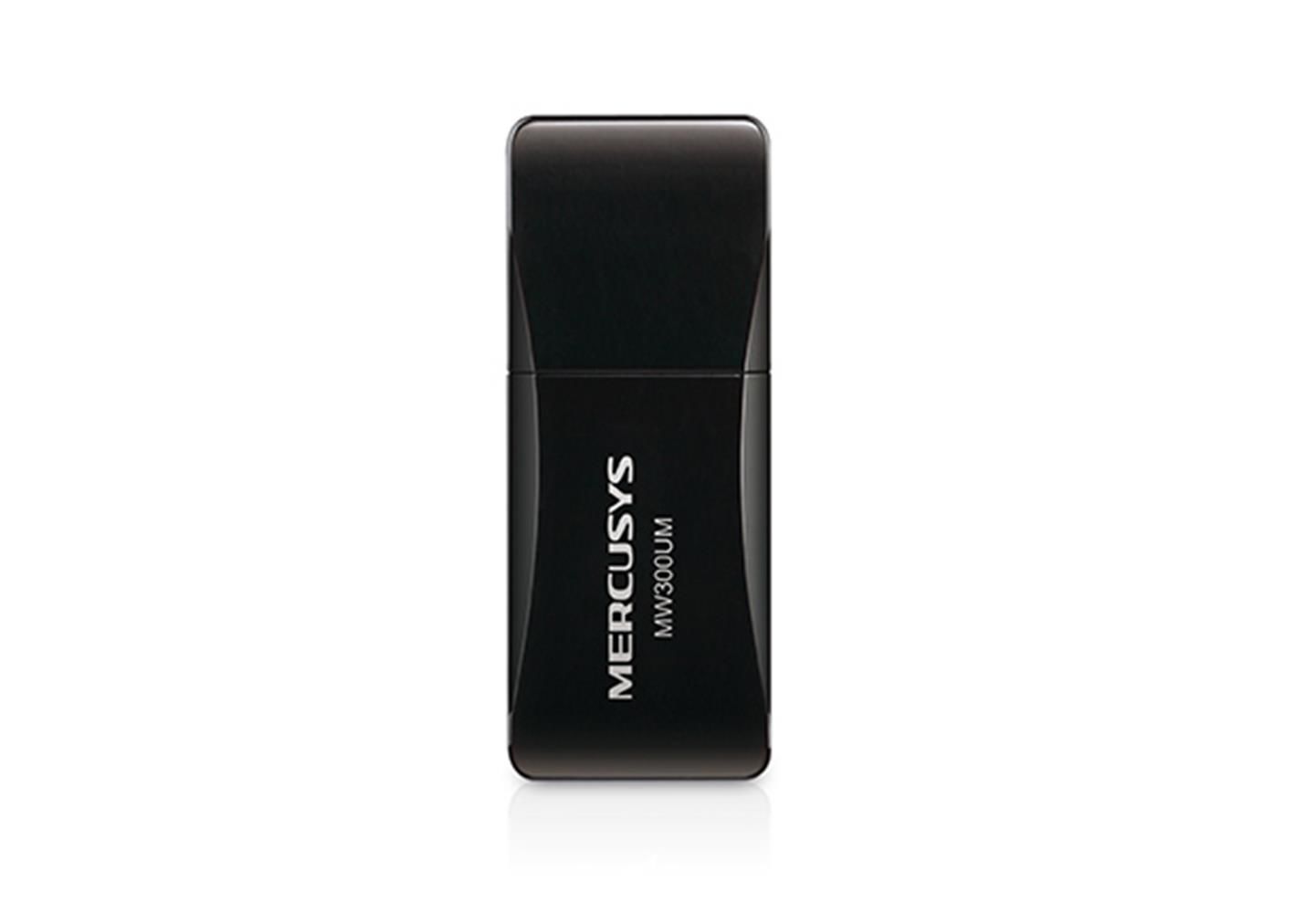 Tp‑Link Mercusys MW300UM 300 Mbps Mini Kablosuz USB Adaptör IEEE 802.11n/g/b 2.4 GHz, Dahili Anten, WPA3 Güvenlik, Windows 11/10/8.1/8/7/XP Uyumlu, Siyah