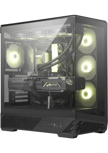 MSI MAG PANO 130R PZ Siyah ARGB Temperli Cam Mid Tower ATX Bilgisayar Kasası (PSU Yok)
