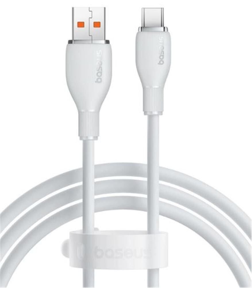 Baseus Pudding Series USB-C to USB-C 100W Hızlı Şarj ve Veri Kablosu 1.2 Metre - Beyaz (P10355703221-00)