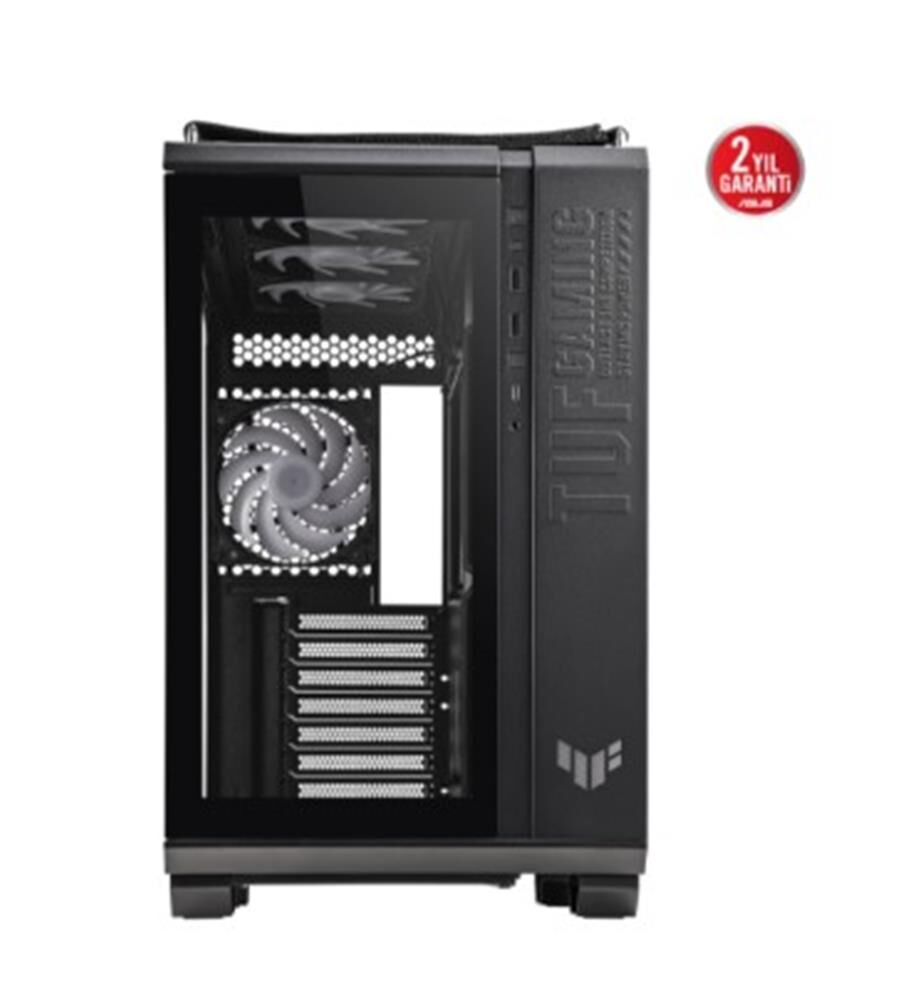 Asus TUF Gaming GT502 PLUS Panoramik Temperli Cam 4x120mm ARGB Fanlı USB-C ATX Siyah Oyuncu Kasası