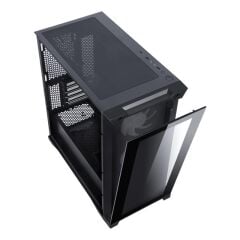 Frisby FC‑9450G Moro 750W 80+ Bronze 4 × 120 mm Dual‑Ring RGB Fan Temperli Cam Ön + Yan Panel USB 3.0 + 2×USB 2.0 Mid‑Tower ATX Gaming Kasası Siyah