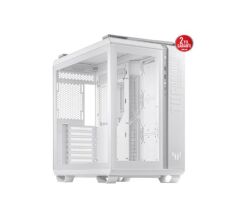 ASUS TUF Gaming GT502 PLUS White Edition Panoramik Temperli Cam Çift Bölmeli USB 3.2 Gen 2x2 Type-C ATX Mid-Tower Beyaz Gaming Kasa