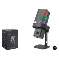 HADRON M6B Gaming RGB Masaüstü Mikrofon Type-C 192kHz 24Bit Siyah