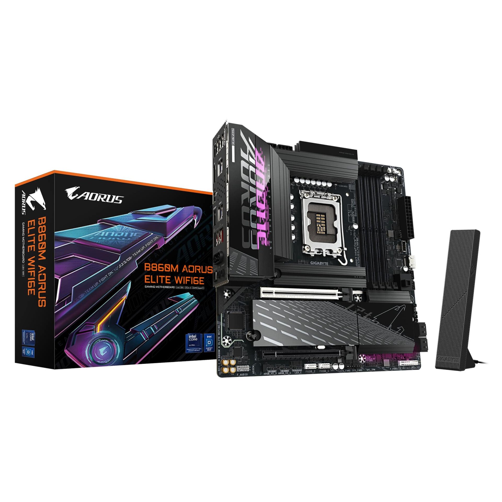 Gigabyte B860M AORUS ELITE WIFI6E Intel B860 Soket LGA1851 DDR5 9200MHz (OC) mATX Anakart