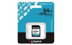 Kingston SDG4-64GB 64GB SDXC Canvas Go Plus Gen4 200MB/s C10 UHS-I U3 V30 Hafıza Kartı