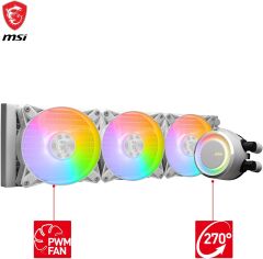 MSI MAG CORELIQUID E360 WHITE ARGB 360mm Sıvı İşlemci Soğutucusu (Intel LGA 1851/1700 - AMD AM5/AM4 Uyumlu)