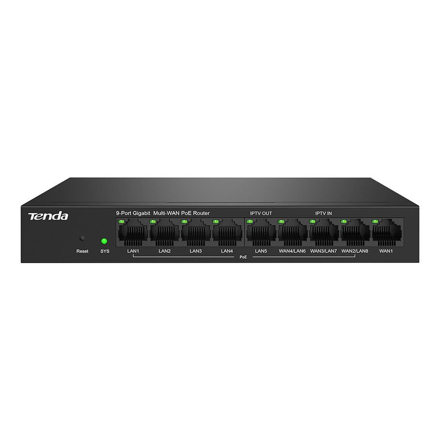 Tenda G0-8G-PoE 9-Port Gigabit Ethernet PoE Enterprise Router & AP Controller