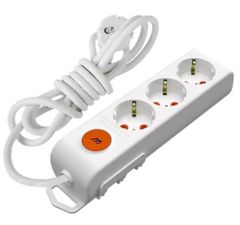 Mutlusan Rı-Tech 3'lü Anahtarlı Topraklı Grup Priz 1 Metre Kablolu - 001 175 320002 01 00