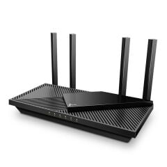 TP‑LINK Archer AX55 Pro AX3000 2402 Mbps + 574 Mbps Dual Band IEEE 802.11ax Wi‑Fi 6 Router, 2× 2.5 Gbps WAN/LAN Port + 3× 1 Gbps LAN, USB 3.0, HomeShield, VPN, Beamforming, 4 Anten Siyah