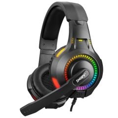 Snopy SN-8800 GAMETIME RGB Işıklı Siyah Gaming Oyuncu Mikrofonlu Kulaklık