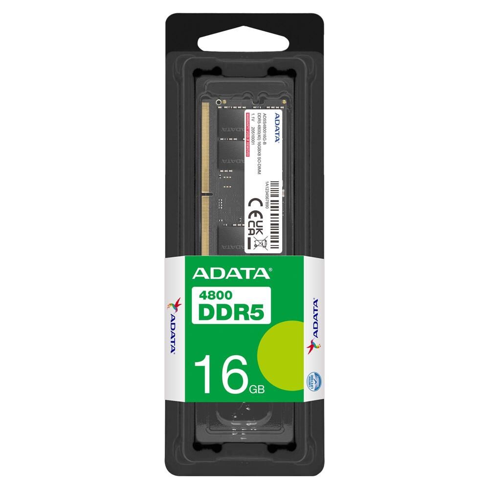 Adata 16GB 4800MT/s DDR5 CL40 SODIMM 1.1V Notebook Bellek (AD5S480016G-S)