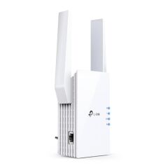 TP-LINK RE605X AX1800 Dual Band Wi-Fi 6 Kablosuz Menzil Genişletici, 574 Mbps + 1201 Mbps, 1x Gigabit Ethernet Portu, 2 Harici Anten, OneMesh ve Access Point Desteği, Beyaz