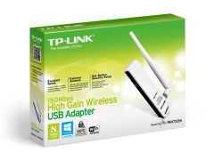 TP-Link TL-WN722N 150 Mbps 2.4 GHz IEEE 802.11n USB 2.0 Kablosuz Adaptör – 4 dBi Çıkarılabilir Anten, WPS Düğmesi, Windows/Mac/Linux Uyumluluk