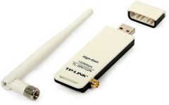 TP-Link TL-WN722N 150 Mbps 2.4 GHz IEEE 802.11n USB 2.0 Kablosuz Adaptör – 4 dBi Çıkarılabilir Anten, WPS Düğmesi, Windows/Mac/Linux Uyumluluk