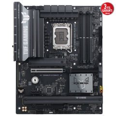 ASUS TUF GAMING B860‑PLUS WIFI Intel B860 Soket LGA 1851 4x DDR5 (‑8666+ MT/s OC) 12+1+2+1 (80A) DrMOS VRM, PCIe 5.0 x16, 3×M.2 NVMe, Wi‑Fi 7, 2.5 GbE, USB 20 Gbps Type‑C ATX‑Boy Anakart