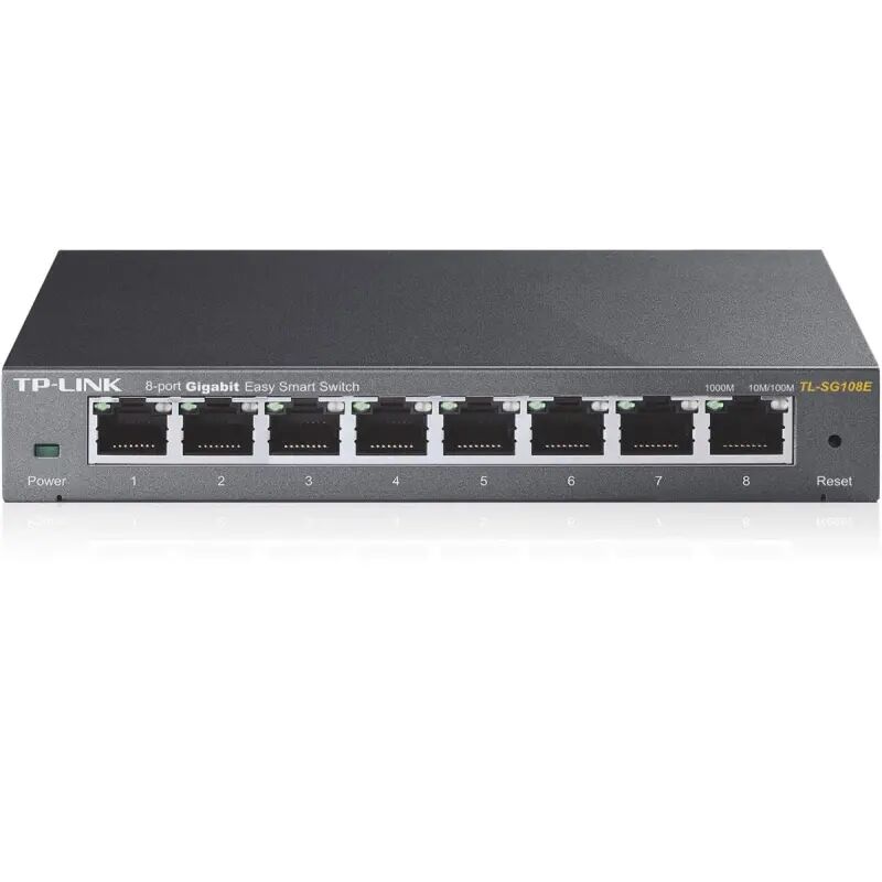 TP‑LINK TL‑SG108E 8 Port 10/100/1000 Mbps Gigabit Easy Smart Yönetilebilir Switch Metal Kasa
