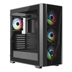 Frisby FC‑9540G 750W 80+ Bronze Güç Kaynağı 4×120 mm RGB Fan Mesh Ön Panel Temperli Cam E‑ATX/ATX/Micro‑ATX/Mini‑ITX Siyah Mid Tower Gaming Kasa