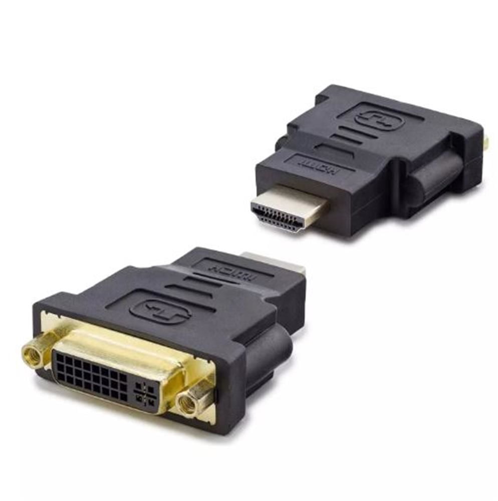 HADRON HDX1255 HDMI (M) to DVI (F) Adaptör 24+5 Siyah