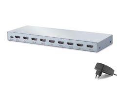 HADRON HDX1433 HDMI Splitter EDID 8K 60 Hz 1 Giriş 8 Çıkış Gri