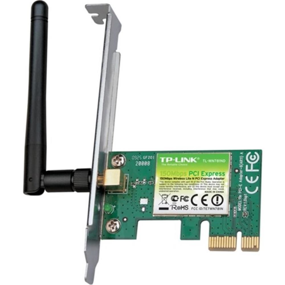 Tp‑Link TL‑WN781ND 150 Mbps PCI‑Express Kablosuz Adaptör IEEE 802.11b/g/n 2 dBi Değiştirilebilir Antenli