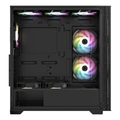 FRISBY FC‑9535G 650W 80+ Bronze Dahili PSU 4×120 mm RGB Fan Temperli Cam Ön Mesh Panel E‑ATX/ATX/mATX/Mini‑ITX Mid Tower Siyah Gaming Kasa