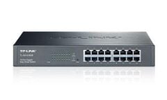 TP‑LINK TL‑SG1016DE 16 Port 10/100/1000 Mbps Easy Smart Yönetilebilir Rackmount Gigabit Switch