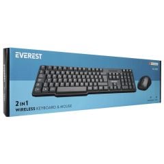 Everest KM-6852 Kablosuz Klavye Mouse Seti - Siyah Türkçe Q