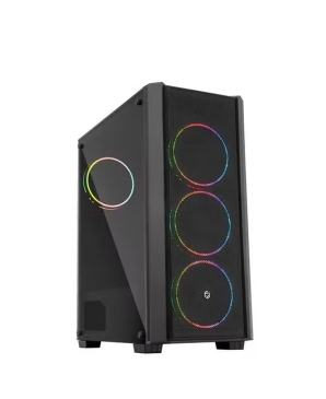 Frisby FC-9475G CREVO 600W 80+ Bronze 4x120mm RGB Fan Tempered Glass Micro-ATX / Mini-ITX Gaming Kasa Siyah