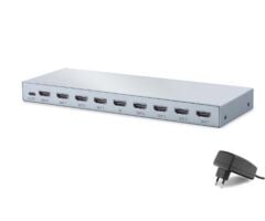 HADRON HDX1430 HDMI Splitter EDID 4K 60 Hz 1 Giriş 8 Çıkış Gri