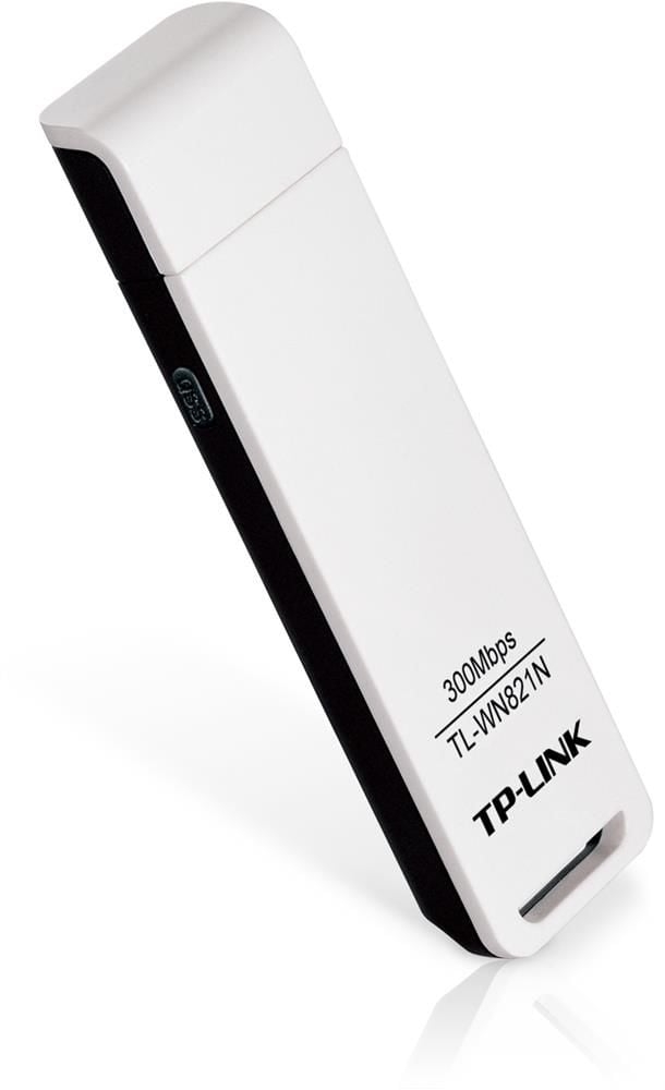 TP‑Link TL‑WN821N 300 Mbps Wireless‑N USB Adaptör (IEEE 802.11 b/g/n, USB 2.0, Dahili MIMO Anten, WPS Butonu) – Siyah