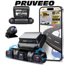 Pruveeo D90-4CH 4 Kanallı Full HD WiFi GPS Destekli Araç Kamerası + 128GB SD Kart