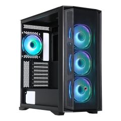 FRISBY CX‑500 750W 80+ Bronze ARGB 4×120 mm Double Slim ARGB Fanlı Midi Tower Siyah Mesh Kasa (750 W Güç Kaynağı, Temperli Cam Yan Panel, USB 3.0/2.0 Portlar)