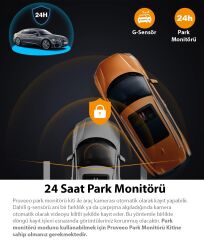 Pruveeo D30 4K Ultra HD WiFi Çift Kanallı Araç İçi Kamera (Ön ve İç)