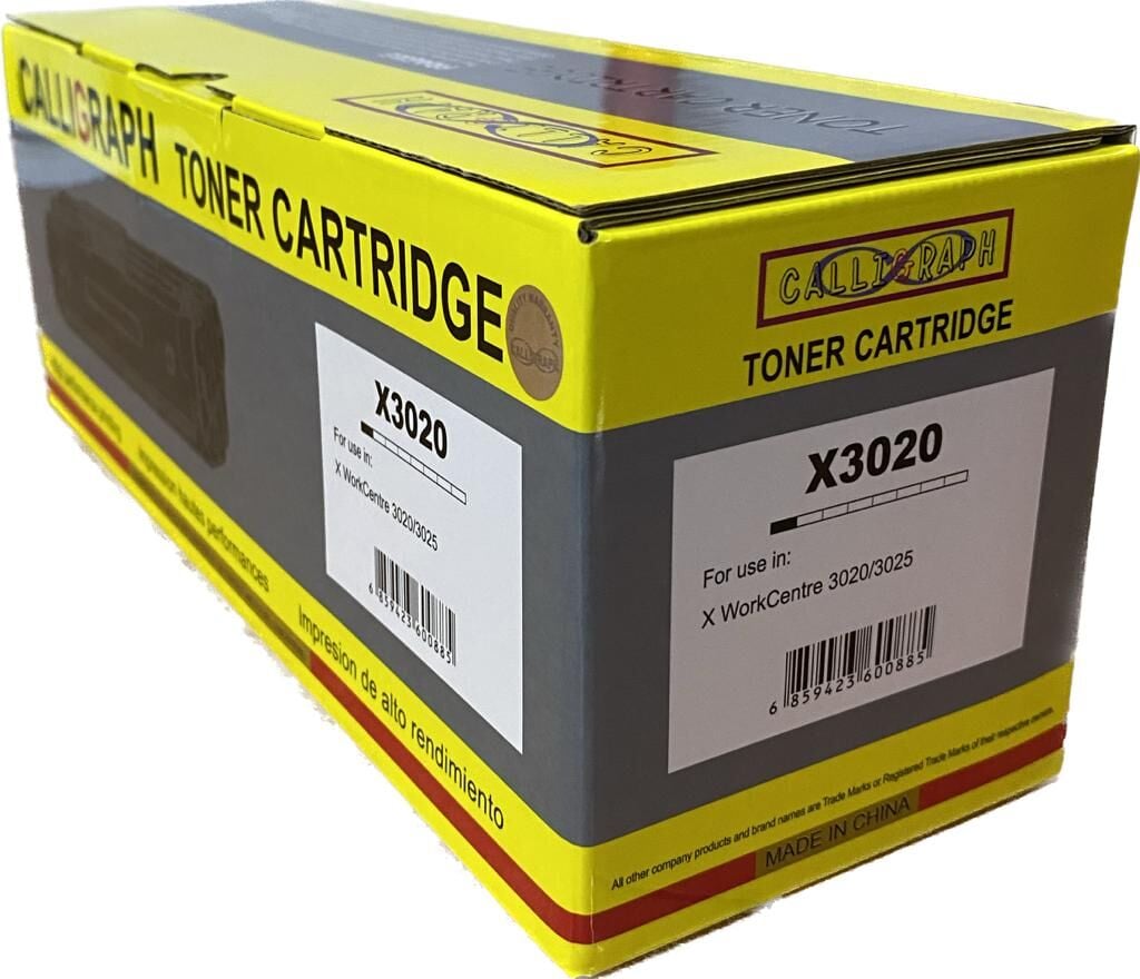 Calligraph Xerox Phaser 3020 / WorkCentre 3025 Uyumlu Chipli Muadil Siyah (Black) Toner - 1.500 Sayfa
