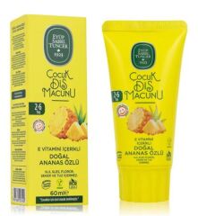 Eyüp Sabri Tuncer Doğal Ananas Özlü 2-6 Yaş Çocuk Diş Macunu 60 ml