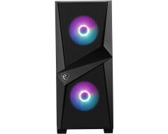 MSI MAG FORGE 100R Temperli Cam 1×120 mm ARGB Fan PSU Yok Gaming Siyah Kasa