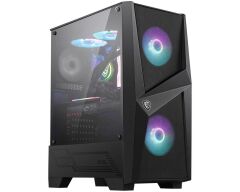 MSI MAG FORGE 100R Temperli Cam 1×120 mm ARGB Fan PSU Yok Gaming Siyah Kasa