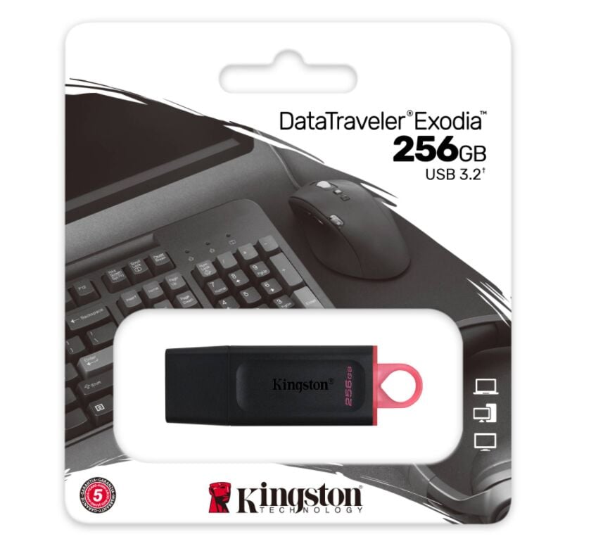 Kingston DataTraveler Exodia 256GB USB 3.2 Gen 1 Flash Bellek DTX/256GB