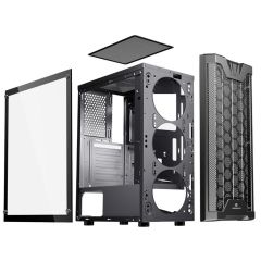 GameBooster GB-F3101B USB 3.0, ATX Mesh, RGB Fan, Siyah Kasa (PSU Yok)