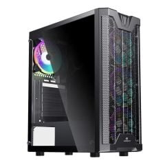 GameBooster GB-F3101B USB 3.0, ATX Mesh, RGB Fan, Siyah Kasa (PSU Yok)