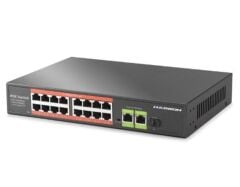 HADRON HDX1442 AI PoE Switch 16 Port 2 Uplink 1 SFP Gigabit 210W Siyah