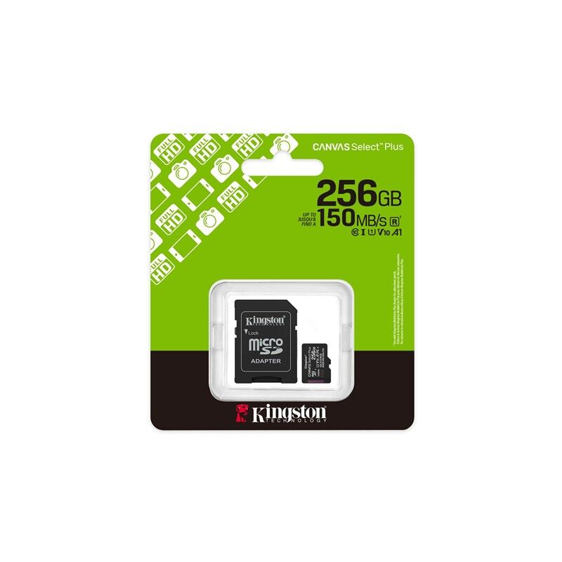 256 GB KINGSTON CANVAS SELECT PLUS MICRO SD CARD CL10 SDCS3/256GB