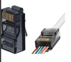 TRKLink EZ RJ45 Konnektör Siyah 100'lü Paket Yeni Nesil Toolless Ethernet Kablo Uç Konnektör Cat5e Cat6